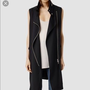 All Saints lara sleeveless parka jacket